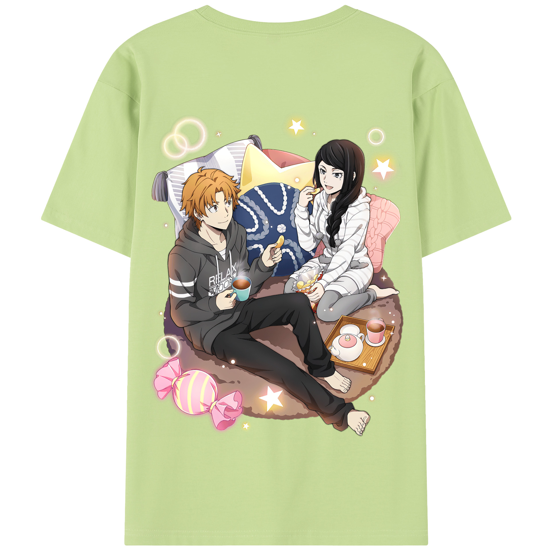 （画像用） 文豪ストレイドッグス Bungo Stray Dogs 綿100％半袖Tシャツ（背面プリント）